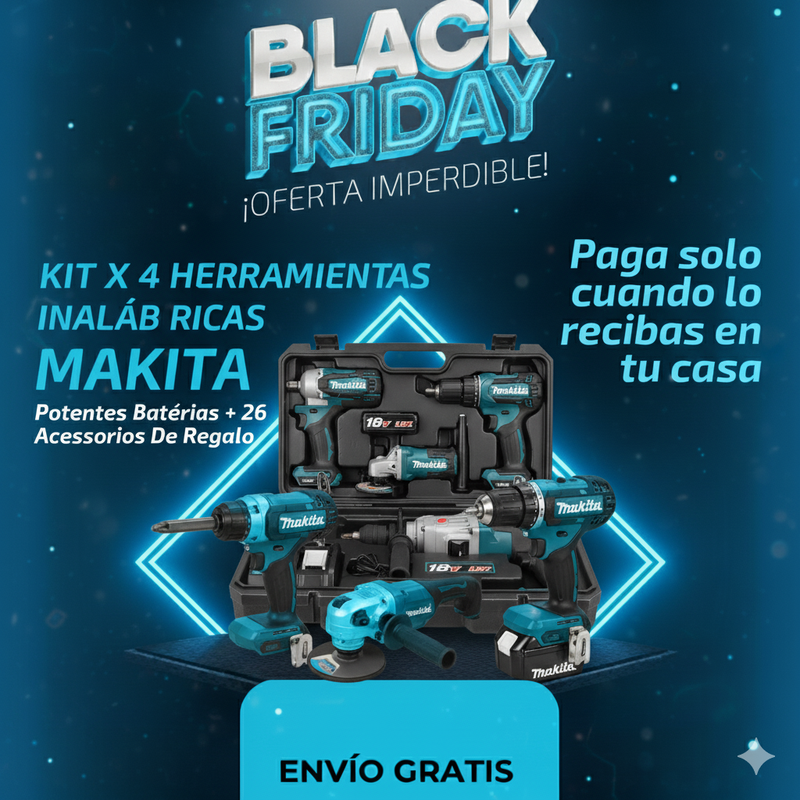 KIT X 4 HERRAMIENTAS PROFESIONALES: 50% DCTO. + PAGO CONTRA ENTREGA.